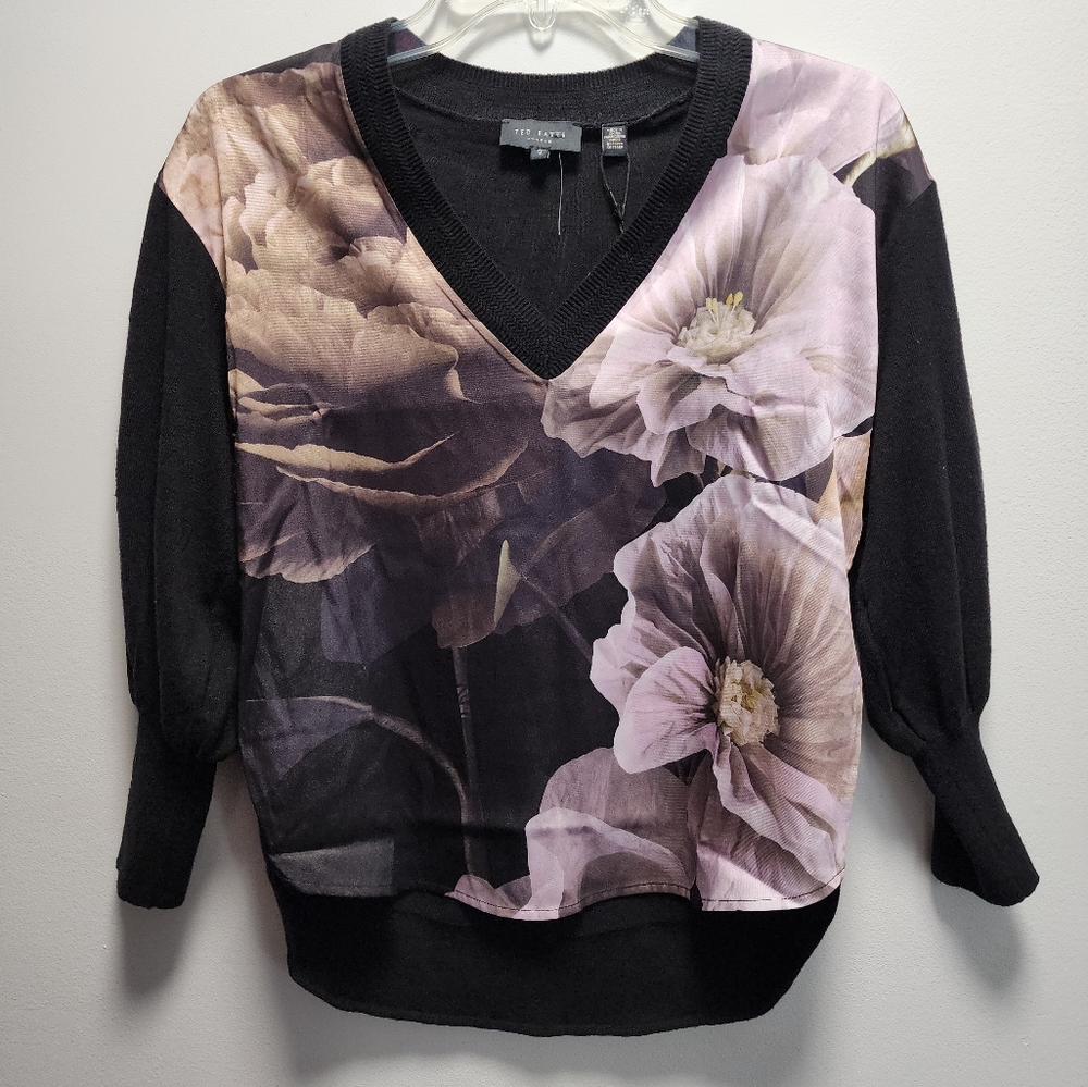 NWT Ted Baker London V Neck Sweater Size 0